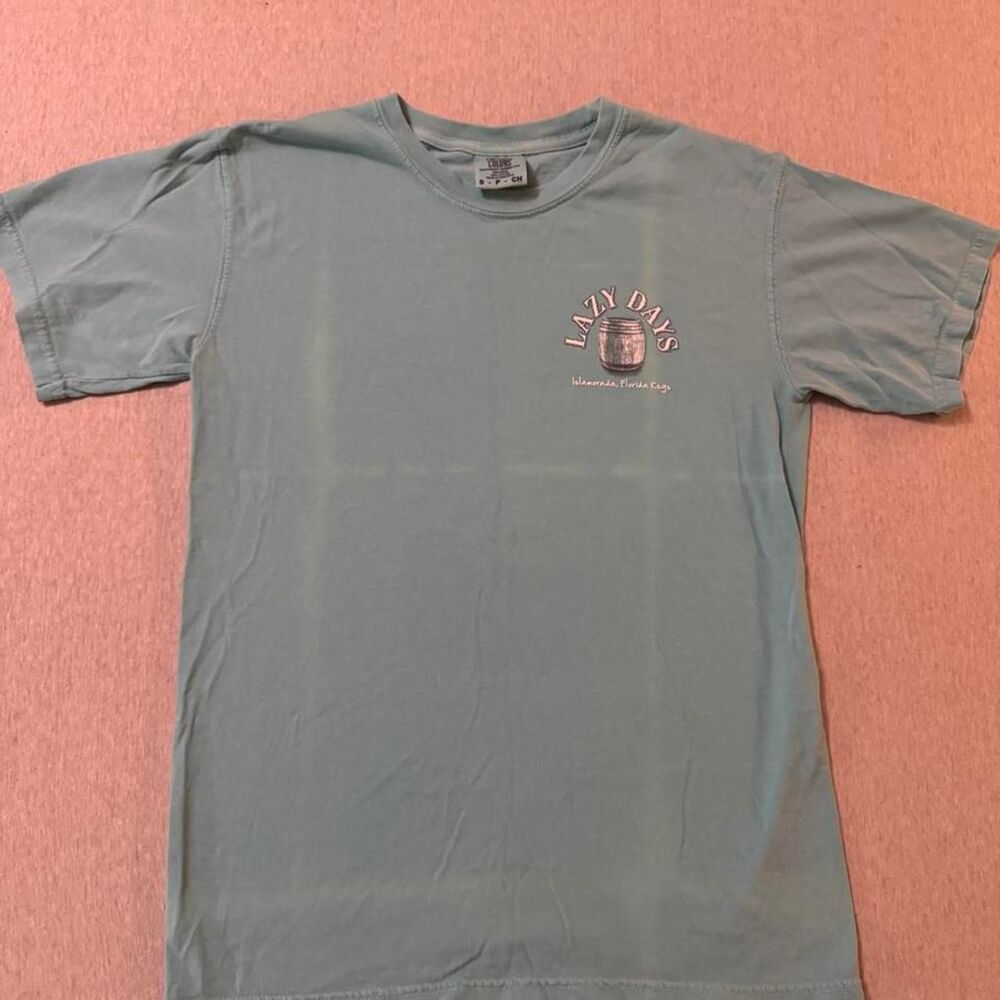 Comfort-colors Women's Blue and Green T-shirt